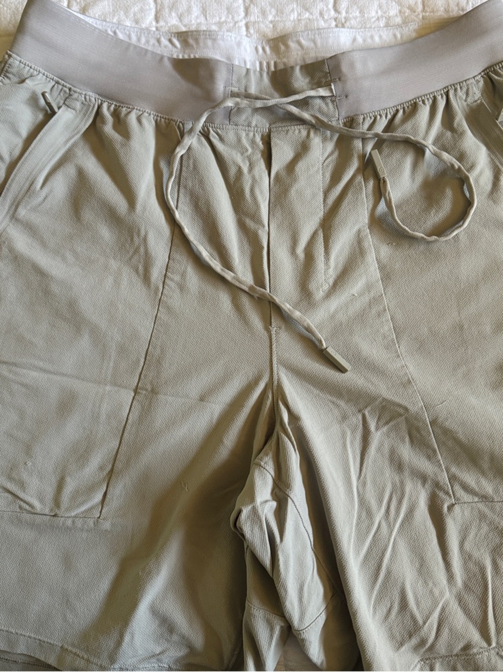 lululemon athletica Men's Drawstring Athletic Shorts in Light Olive